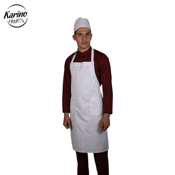 لباس آشپز ست زرشکی سفید