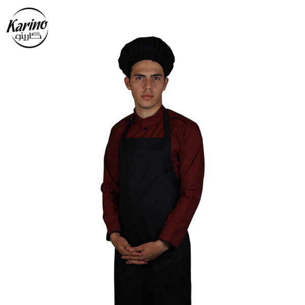 لباس آشپز ست زرشکی مشکی (2)