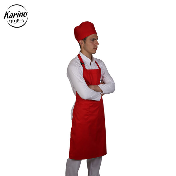 لباس آشپز ست سفید قرمز (2)