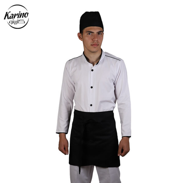 لباس آشپز ست سفید مشکی