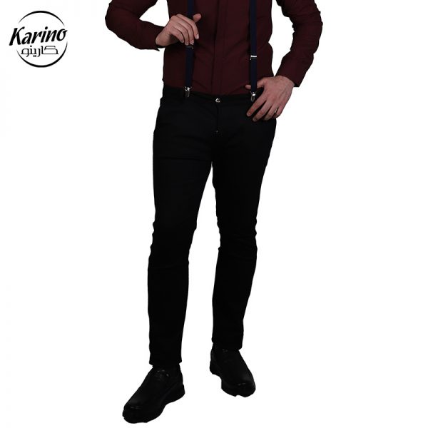 لباس سالن کار ست مشکی زرشکی (3)