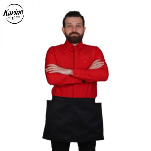 لباس سالن کار قرمز مشکی