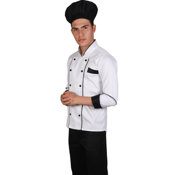 لباس سرآشپز ست سفید مشکی