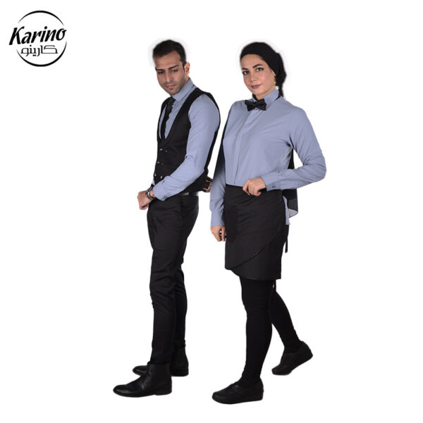 لباس سالن کار زنانه رنگ مشکی طوسی