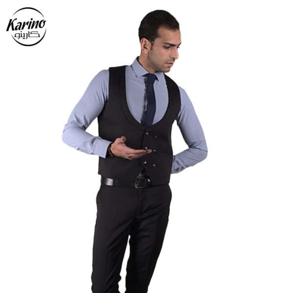لباس سالن کار مردانه رنگ مشکی طوسی (2)