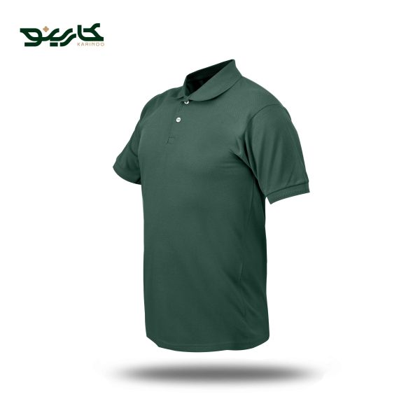 تیشرت یقه دار مردانه جودون رنگ سبز یشمی