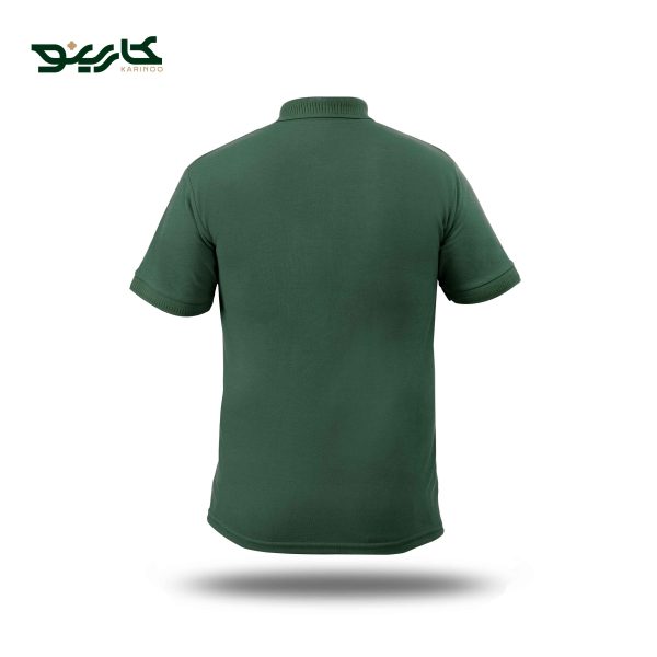 تیشرت یقه دار مردانه جودون رنگ سبز یشمی