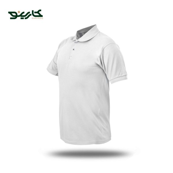 تیشرت یقه دار مردانه جودون رنگ سفید