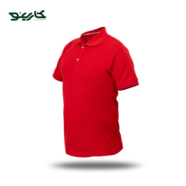 تیشرت یقه دار مردانه جودون رنگ قرمز