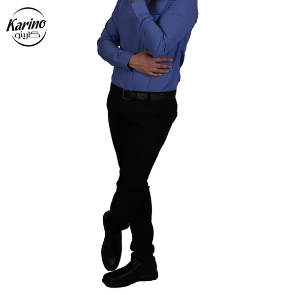 لباس سالن کار رنگ ست آبی و مشکی (2)