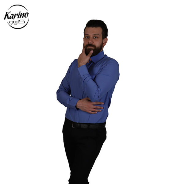 لباس سالن کار رنگ ست آبی و مشکی (3)