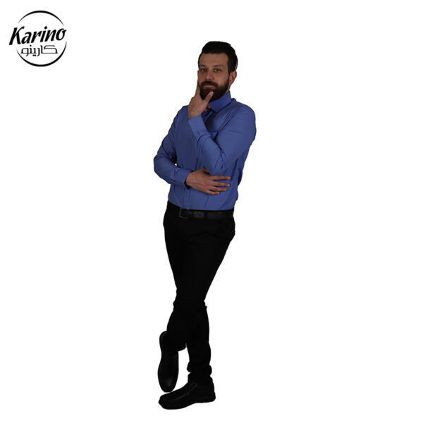 لباس سالن کار رنگ ست آبی و مشکی