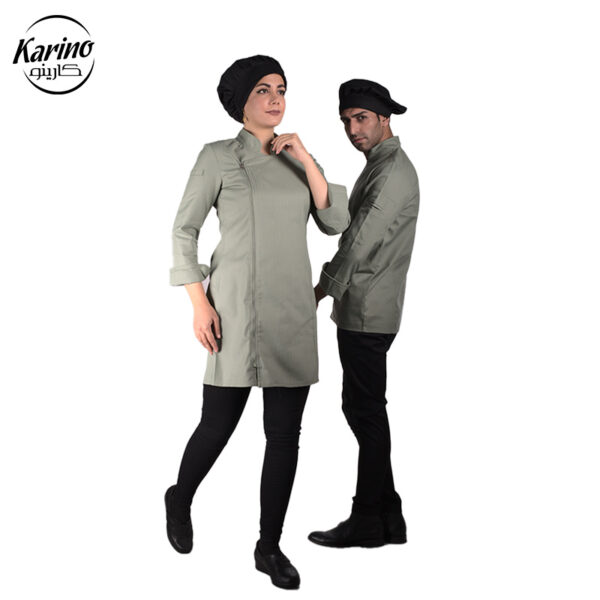 لباس سرآشپز مردانه ست سبز و مشکی (1)