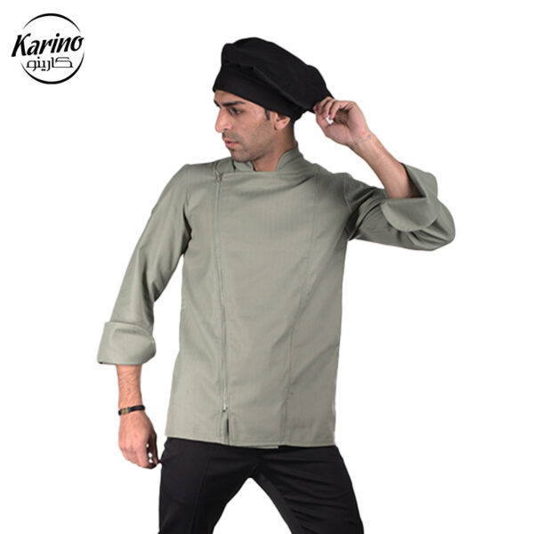 لباس سرآشپز مردانه ست سبز و مشکی (3)