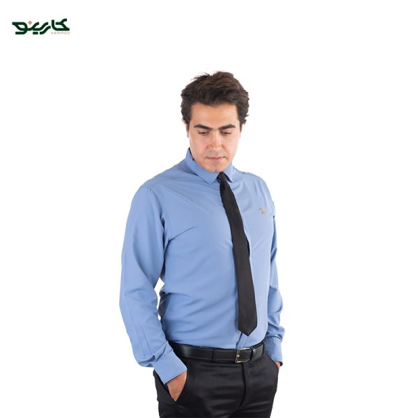لباس سالن کار رنگ آبی مشکی