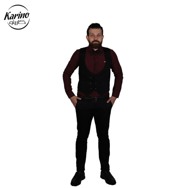 لباس سالن کار مردانه رنگ مشکی و زرشکی