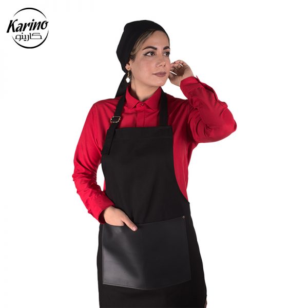 ست لباس باریستا زنانه رنگ قرمز مشکی (1)
