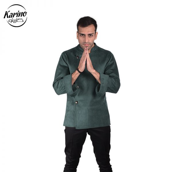 لباس سرآشپز مردانه مخمل طرح توپاز (2)