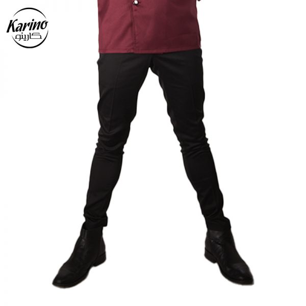 لباس سرآشپز مردانه زرشکی مشکی طرح گارنت (2)