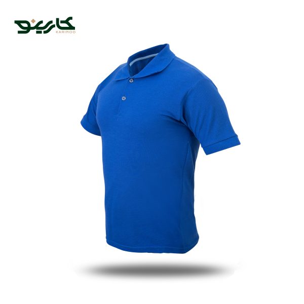 تیشرت یقه دار مردانه جودون رنگ آبی کاربنی