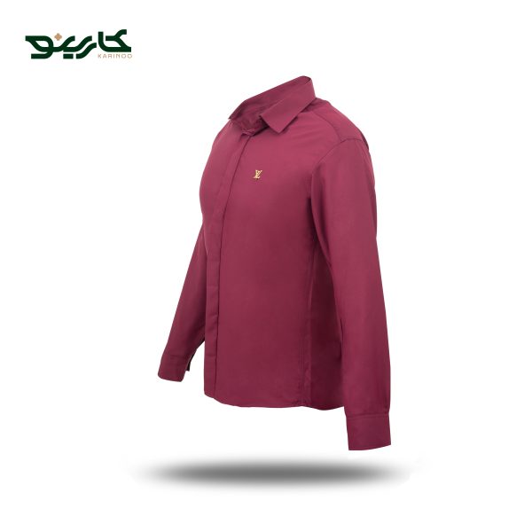 پیراهن مردانه آستین بلند زرشکی