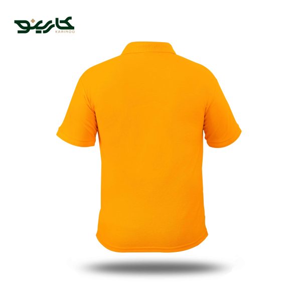 تیشرت یقه دار مردانه جودون رنگ زرد انبه ای
