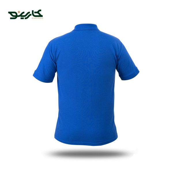 تیشرت یقه دار مردانه جودون رنگ آبی کاربنی