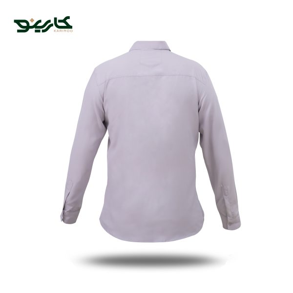 پیراهن مردانه آستین بلند یاسی