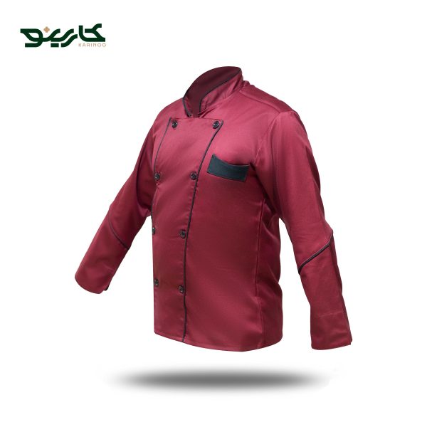 شف کت قاپکدار زرشکی مشکی