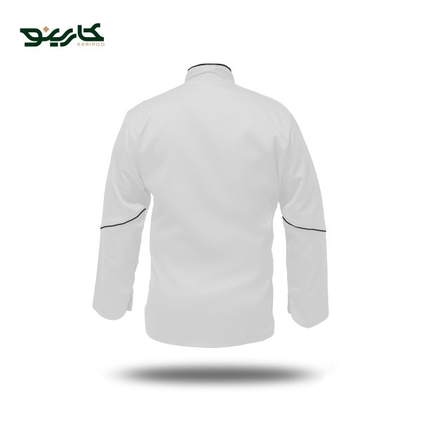 شف کت قاپکدار سفید مشکی