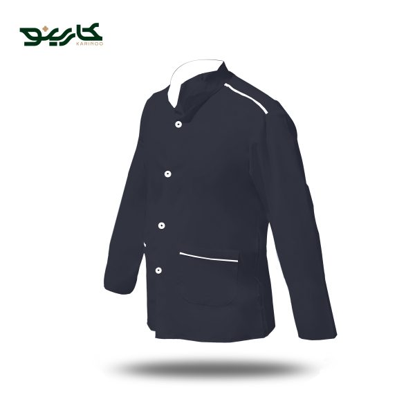 روپوش آشپزی سرمه ای سفید