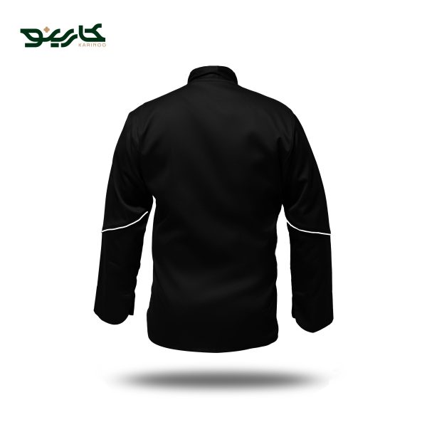 شف کت قاپکدار مشکی سفید