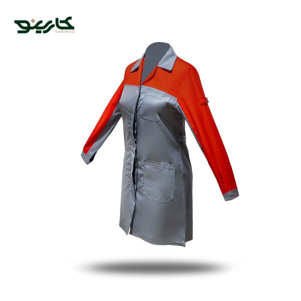 روپوش کارگاهی طوسی قرمز