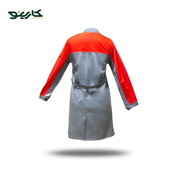 روپوش کارگاهی طوسی قرمز