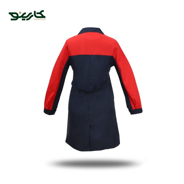 روپوش کارگاهی سرمه ای قرمز