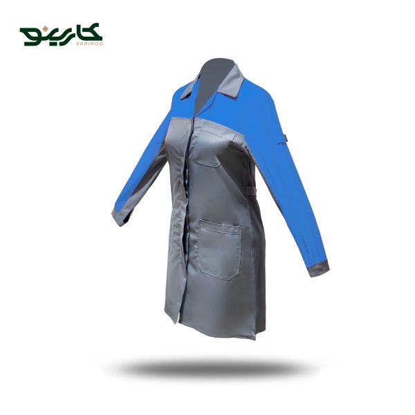 روپوش کارگاهی طوسی آبی