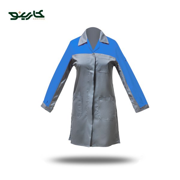 روپوش کارگاهی طوسی آبی
