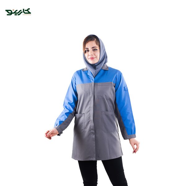 روپوش کارگاهی طوسی آبی