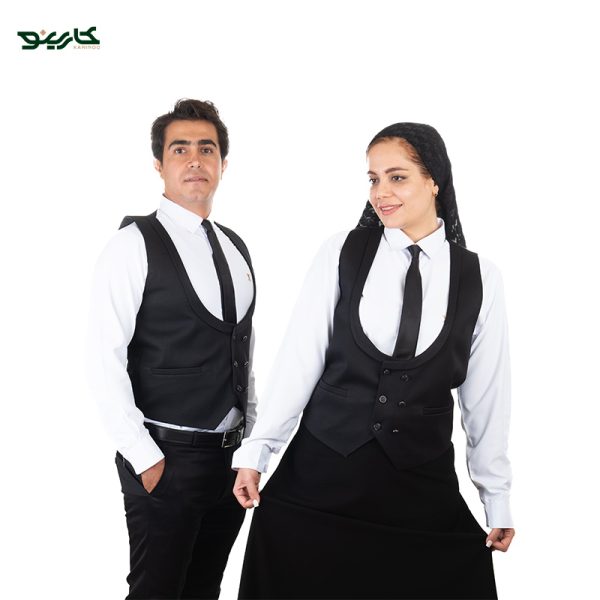 لباس سالن کار رنگ سفید و مشکی