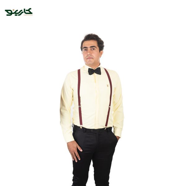 لباس سالن کار مردانه لیمویی مشکی