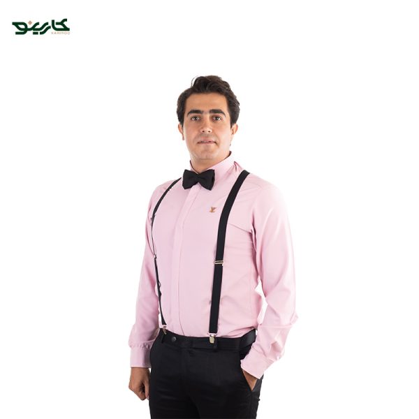 لباس سالن کار مردانه یاسی مشکی + ساسبند