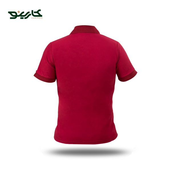 تیشرت یقه دار مردانه جودون رنگ زرشکی