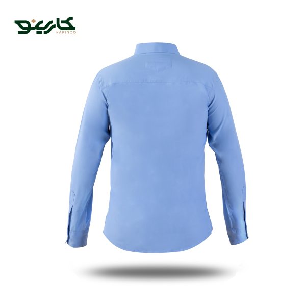 پیراهن مردانه آستین بلند آبی آسمانی