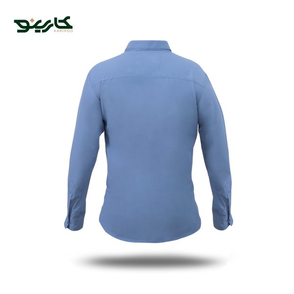 پیراهن مردانه آستین بلند آبی
