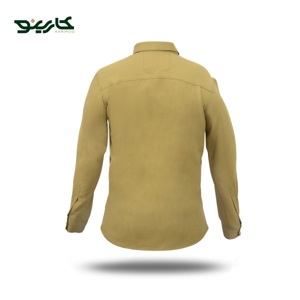 پیراهن مردانه آستین بلند خردلی