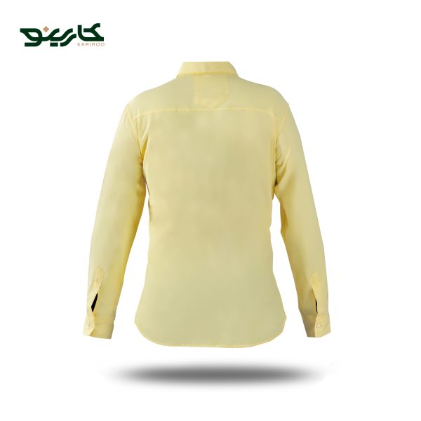 پیراهن مردانه آستین بلند زرد