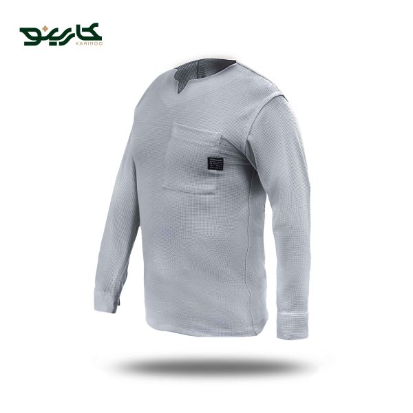 تیشرت آستین بلند رنگ طوسی