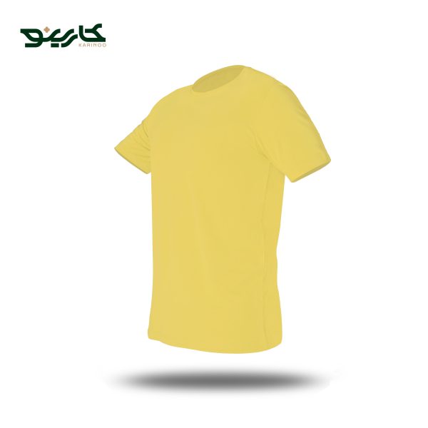 تیشرت یقه گرد زرد