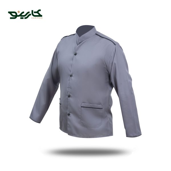 روپوش آشپزی طوسی مشکی