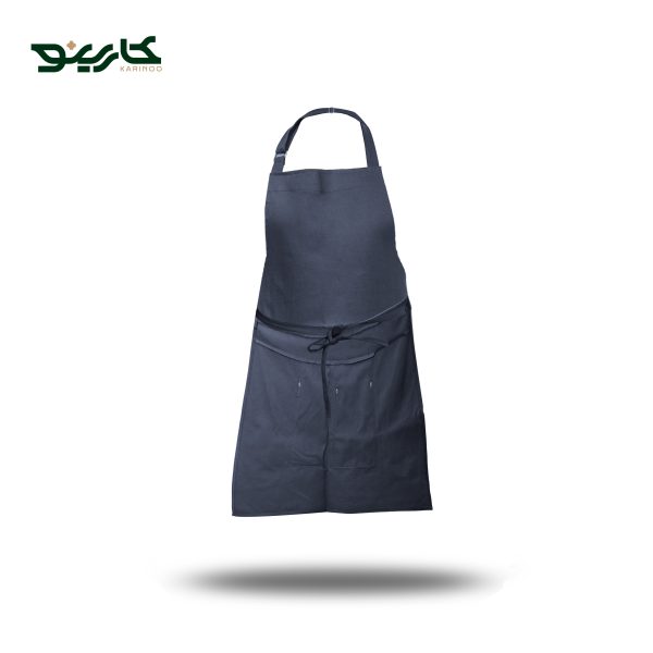 پیش بند بلند سرمه ای جیب دار